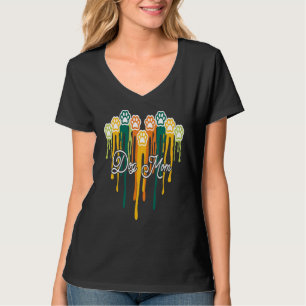 Crazy Dog Mama Life Muttertag Hund Fußabdruck T T-Shirt