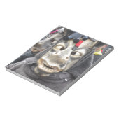 Crazy Donkey Mask Notizblock (Rotiert)