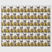 Crazy Donkey trägt einen Strohhut Geschenkpapier (Flach)