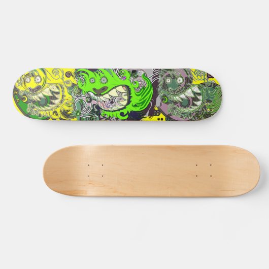 Crazy Dragon (grün) Skateboard (Horizontal)