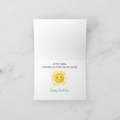 Crazy Drehung Ältere Menschen altern Witz Funny Bi Karte (Innenseite)