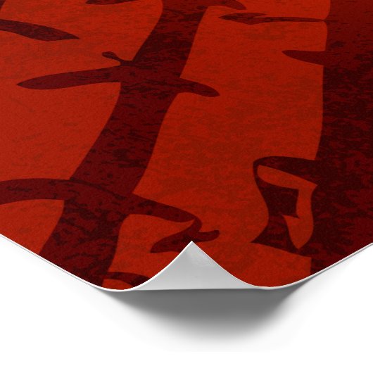 Crazy Drift Patrol - Aggressive Panda (rot) Poster (Ecke)