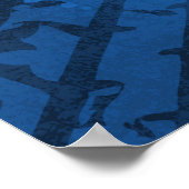 Crazy Drift Patrol - Drift Panda Head (blau) Poster (Ecke)