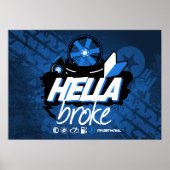Crazy Drift Patrol - Hella Broke (blau) Poster (Vorne)