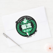 Crazy Drift Patrol - in Drift We Trust (grün) Runder Aufkleber (Umschlag)