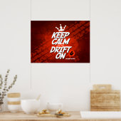 Crazy Drift Patrol - Ruhe und Drift On (rot) Behal Poster (Küche)