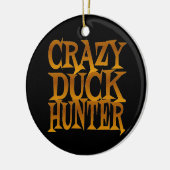 Crazy Duck Hunter in Gold Keramik Ornament (Links)
