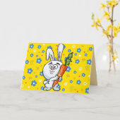Crazy Easter Bunny - Ostern Karte (Gelbe Blume)