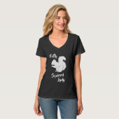 Crazy Eichhörnchen Lady Funny Squirrel Spaß Shirt (Vorderseite Vollansicht)