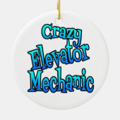 Crazy Elevator Mechanic Keramik Ornament (Hinten)