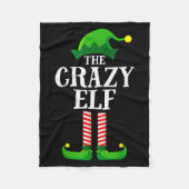 Crazy Elf Matching Family Group Christmas Party Py Fleecedecke (Vorderseite)