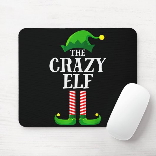 Crazy Elf Matching Family Group Christmas Party Py Mousepad (Mit Mouse)