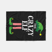 Crazy Elf Matching Family Group Weihnachts-Party Fleecedecke (Vorderseite (Horizontal))
