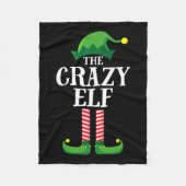 Crazy Elf Matching Family Group Weihnachts-Party Fleecedecke (Vorderseite)