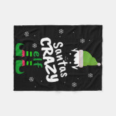 Crazy Elf Santas Elf Funny Christmas Elf Matching Fleecedecke (Vorderseite (Horizontal))