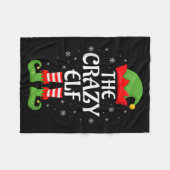 Crazy Elf Xmas Familie Matching Elf Squad Weihnach Fleecedecke (Vorderseite (Horizontal))