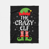 Crazy Elf Xmas Familie Matching Elf Squad Weihnach Fleecedecke (Vorderseite)