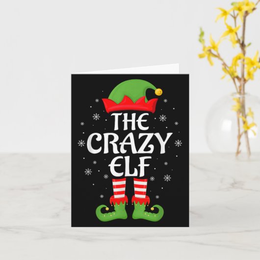 Crazy Elf Xmas Familie Matching Elf Squad Weihnach Karte (Gelbe Blume)