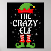 Crazy Elf Xmas Familie Matching Elf Squad Weihnach Poster (Vorne)