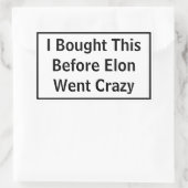 Crazy Elon Sticker für Tesla (Tasche)