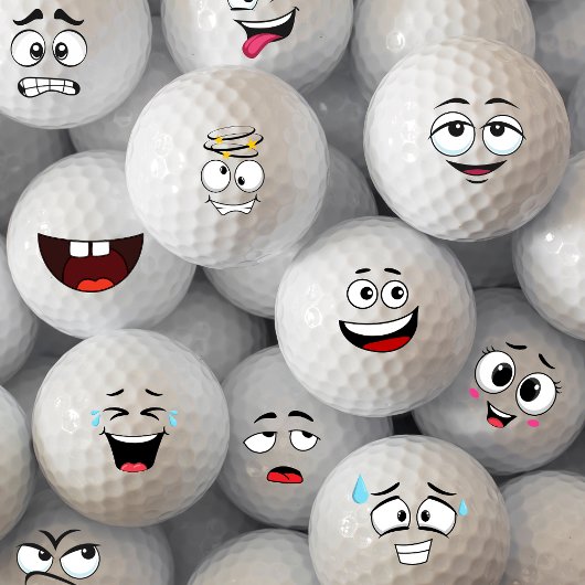 Crazy Emoticon Golfball