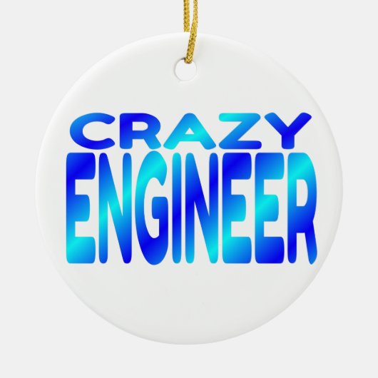 Crazy Engineer Keramik Ornament (Vorne)
