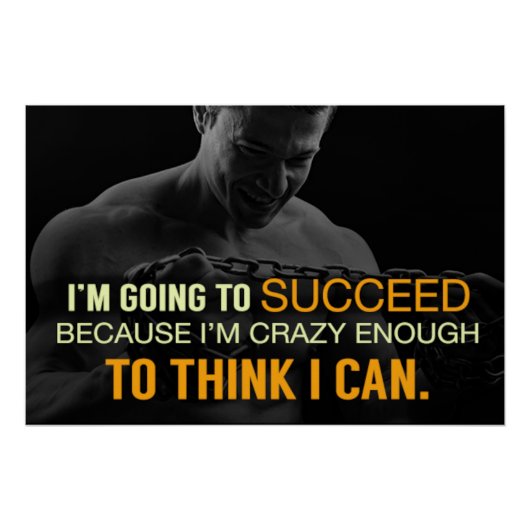 Crazy Enough Motivational Poster (Vorderseite)