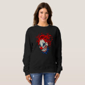 Crazy Evil Clown Halloween Sweatshirt (Vorne ganz)