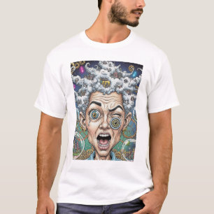 Crazy Expression Karikatur T - Shirt - Einzigartig