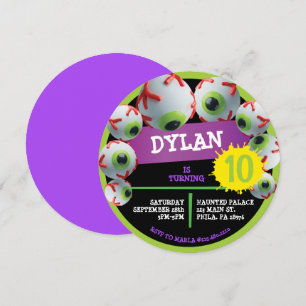 CRAZY EYEBALLS Halloween Party Einladung