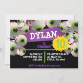 CRAZY EYEBALLS Halloween Party Einladung (Vorderseite)