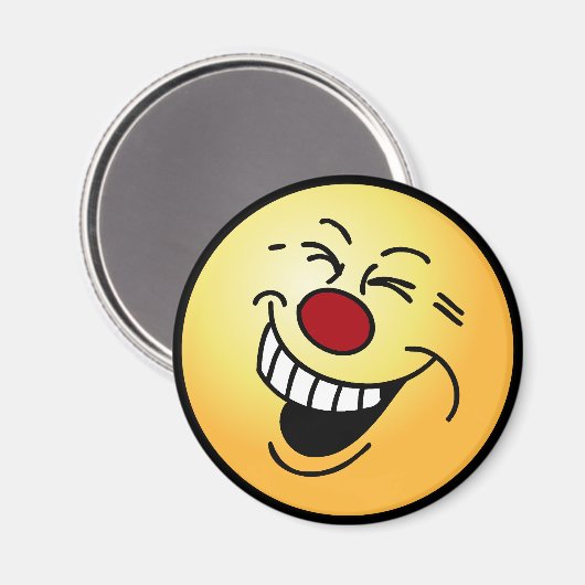 Crazy Face Grumpey Magnet (Vorderseite/Rückseite)