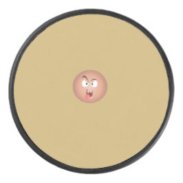 Crazy Face Hockey Puck