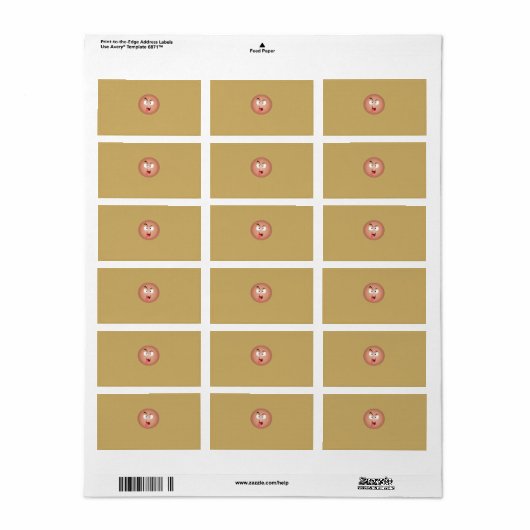 Crazy Face Labels Adressaufkleber (Vorne)