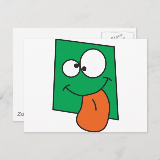 Crazy Face Postkarte (Vorne/Hinten)
