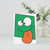 Crazy Face Postkarte (Stehend Vorderseite)