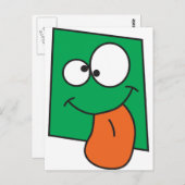 Crazy Face Postkarte (Vorne/Hinten)