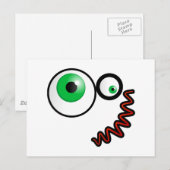 Crazy Face Postkarte (Vorne/Hinten)