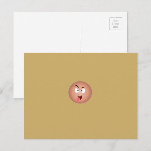 Crazy Face Postkarten (Vorne/Hinten)