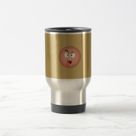 Crazy Face Travel/Pendlerin Tasse (Mittel)