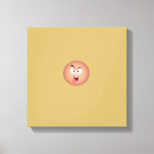 Crazy Face Wrapped Canvas Leinwanddruck (Vorderseite)
