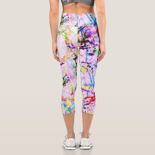 Crazy Farben Capri Leggings (Rückseite)