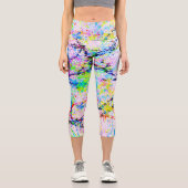Crazy Farben Capri Leggings (Vorderseite)