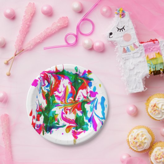 Crazy Farben Pappteller (Party)