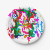 Crazy Farben Pappteller (Vorderseite)