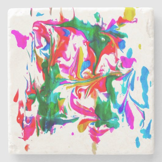 Crazy Farben Steinuntersetzer (Vorderseite)