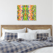 Crazy farbenfrohe Abstrakte Muster Leinwanddruck (Insitu (Schlafzimmer))
