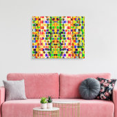 Crazy farbenfrohe Abstrakte Muster Leinwanddruck (Insitu (Wohnzimmer))