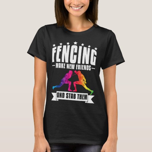 Crazy Fencing Enthusiasten Funny Fencer T-Shirt (Vorderseite)
