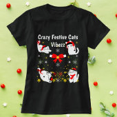 Crazy Festivals Katzen Weihnachten Personalisiert T-Shirt